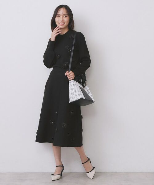 index / インデックス ニット・セーター | フラワーモチーフハイネックニット【洗える】 | 詳細13