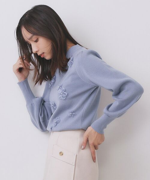 index / インデックス ニット・セーター | フラワーモチーフハイネックニット【洗える】 | 詳細15