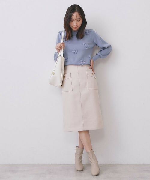 index / インデックス ニット・セーター | フラワーモチーフハイネックニット【洗える】 | 詳細16