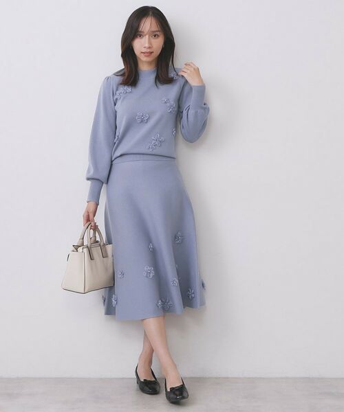 index / インデックス ニット・セーター | フラワーモチーフハイネックニット【洗える】 | 詳細17