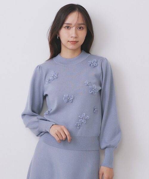 index / インデックス ニット・セーター | フラワーモチーフハイネックニット【洗える】 | 詳細19