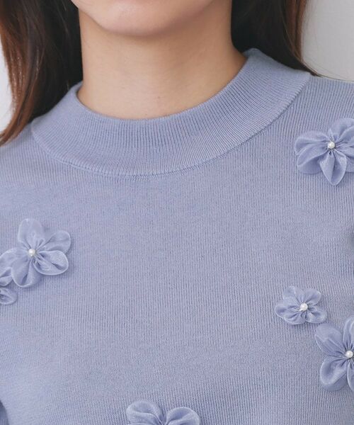 index / インデックス ニット・セーター | フラワーモチーフハイネックニット【洗える】 | 詳細22