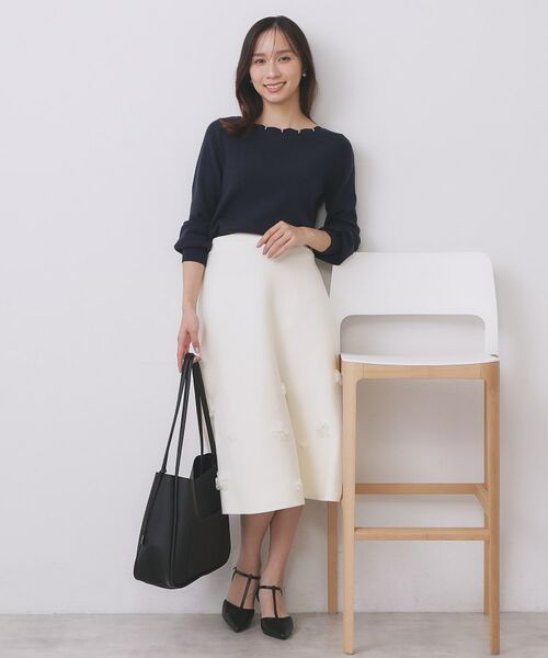 index / インデックス ニット・セーター | ラメスカラップビジューデザインニット【洗濯機OK】《6col/S～LL》 | 詳細12