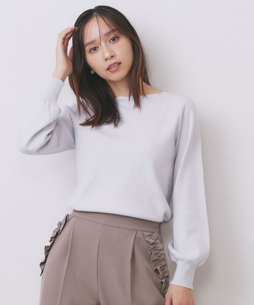 index / インデックス ニット・セーター | ラメスカラップビジューデザインニット【洗濯機OK】《6col/S～LL》 | 詳細23