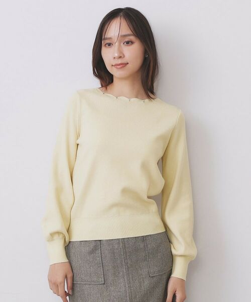 index / インデックス ニット・セーター | ラメスカラップビジューデザインニット【洗濯機OK】《6col/S～LL》 | 詳細27