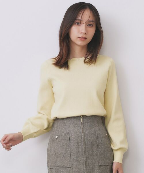 index / インデックス ニット・セーター | ラメスカラップビジューデザインニット【洗濯機OK】《6col/S～LL》 | 詳細7