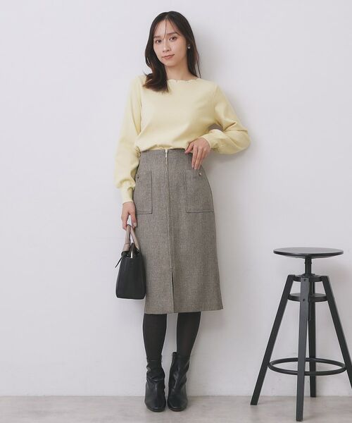 index / インデックス ニット・セーター | ラメスカラップビジューデザインニット【洗濯機OK】《6col/S～LL》 | 詳細8