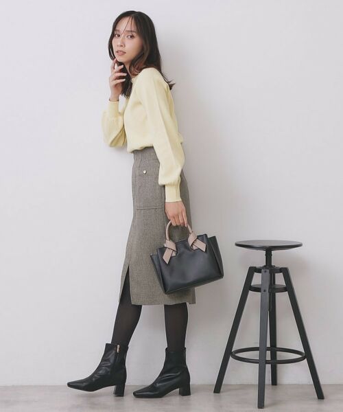 index / インデックス ニット・セーター | ラメスカラップビジューデザインニット【洗濯機OK】《6col/S～LL》 | 詳細9