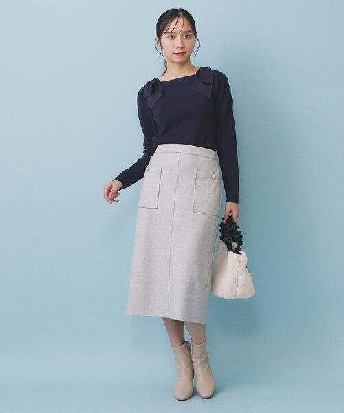 index / インデックス ニット・セーター | ショルダービッグリボンスクエアニット【洗濯機OK】 | 詳細12