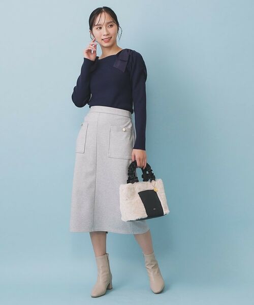 index / インデックス ニット・セーター | ショルダービッグリボンスクエアニット【洗濯機OK】 | 詳細13