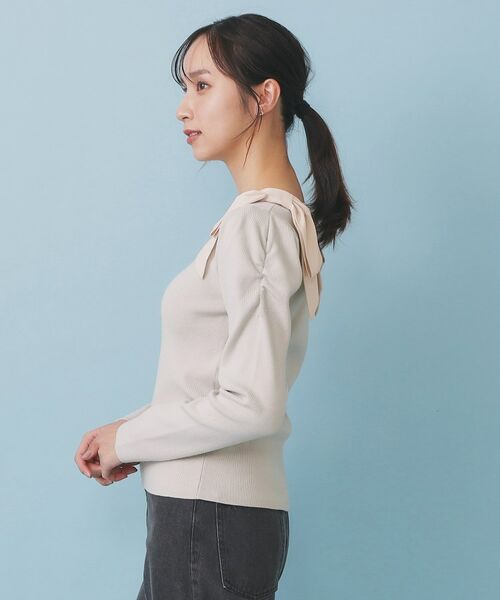 index / インデックス ニット・セーター | ショルダービッグリボンスクエアニット【洗濯機OK】 | 詳細16