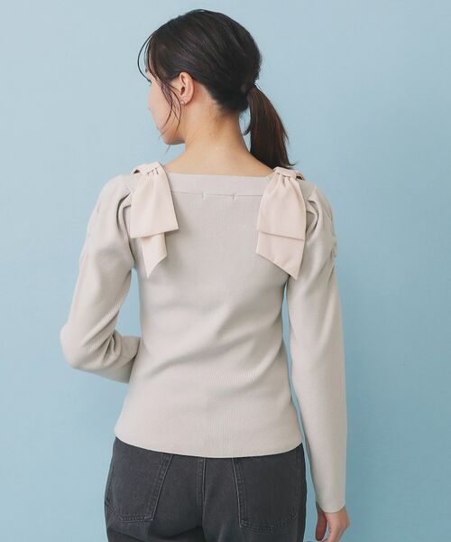 index / インデックス ニット・セーター | ショルダービッグリボンスクエアニット【洗濯機OK】 | 詳細17