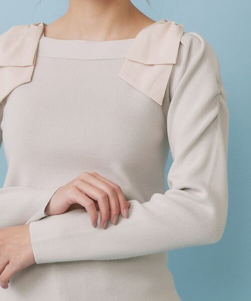 index / インデックス ニット・セーター | ショルダービッグリボンスクエアニット【洗濯機OK】 | 詳細20