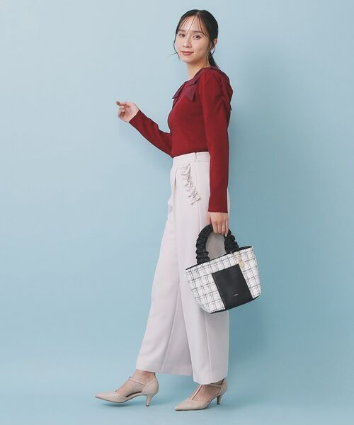 index / インデックス ニット・セーター | ショルダービッグリボンスクエアニット【洗濯機OK】 | 詳細9