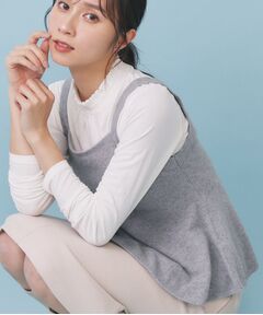 index / インデックス キャミソール・チューブトップ | ペプラムニットキャミソール/アンサンブル対応【洗える】