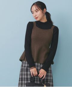 index / インデックス キャミソール・チューブトップ | ペプラムニットキャミソール/アンサンブル対応【洗える】