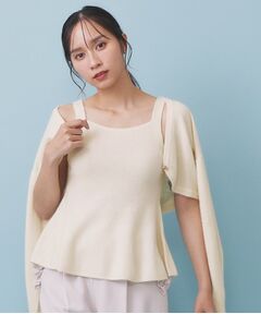 index / インデックス キャミソール・チューブトップ | ペプラムニットキャミソール/アンサンブル対応【洗える】