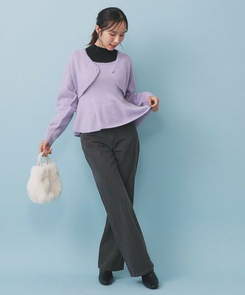 index / インデックス キャミソール・チューブトップ | ペプラムニットキャミソール/アンサンブル対応【洗える】 | 詳細11