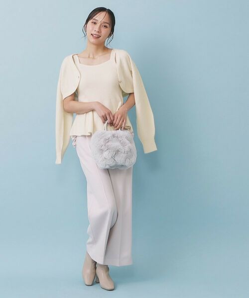 index / インデックス キャミソール・チューブトップ | ペプラムニットキャミソール/アンサンブル対応【洗える】 | 詳細14