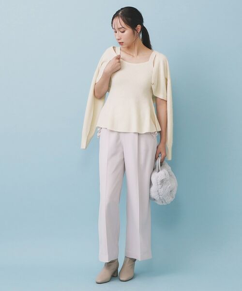 index / インデックス キャミソール・チューブトップ | ペプラムニットキャミソール/アンサンブル対応【洗える】 | 詳細15