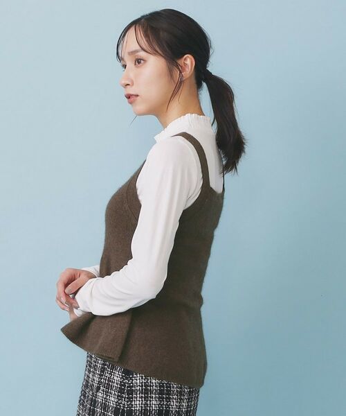 index / インデックス キャミソール・チューブトップ | ペプラムニットキャミソール/アンサンブル対応【洗える】 | 詳細18