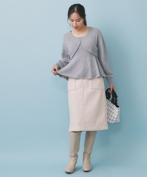 index / インデックス キャミソール・チューブトップ | ペプラムニットキャミソール/アンサンブル対応【洗える】 | 詳細2