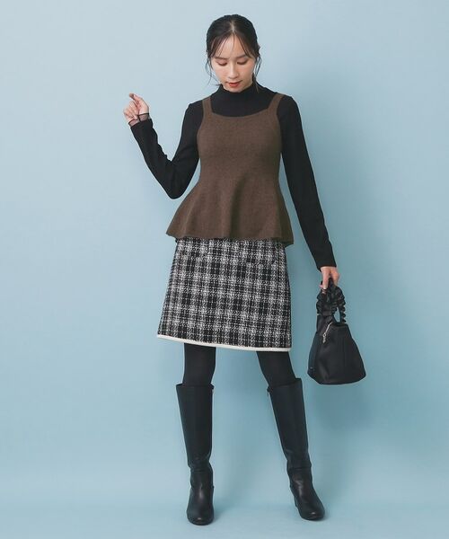 index / インデックス キャミソール・チューブトップ | ペプラムニットキャミソール/アンサンブル対応【洗える】 | 詳細6