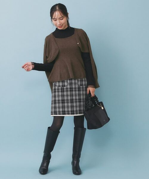 index / インデックス キャミソール・チューブトップ | ペプラムニットキャミソール/アンサンブル対応【洗える】 | 詳細7