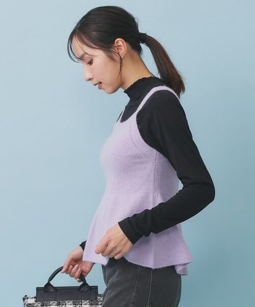 index / インデックス キャミソール・チューブトップ | ペプラムニットキャミソール/アンサンブル対応【洗える】 | 詳細9