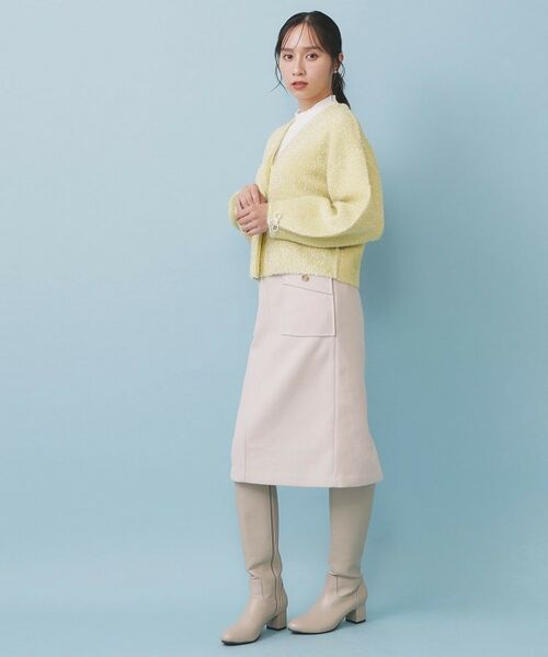 index / インデックス カーディガン・ボレロ | リボンブローチフィルムラメフェザーカーディガン【洗濯機OK】 | 詳細21