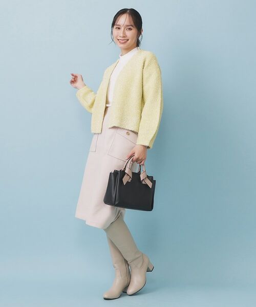 index / インデックス カーディガン・ボレロ | リボンブローチフィルムラメフェザーカーディガン【洗濯機OK】 | 詳細22