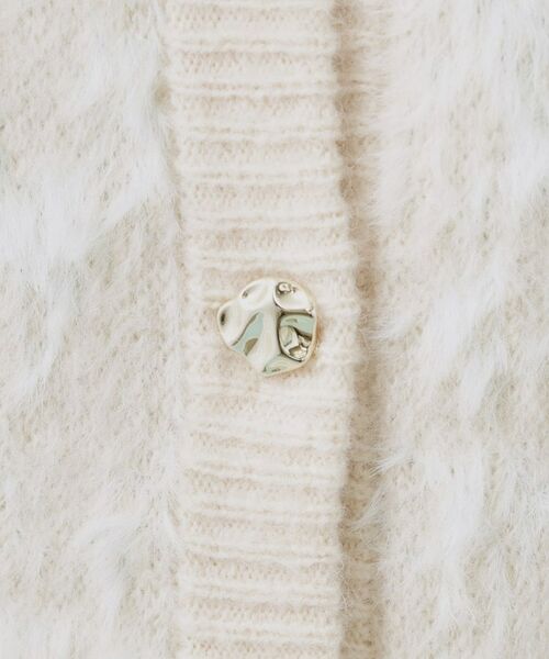 index / インデックス カーディガン・ボレロ | フェザー幾何ジャカードクルーミドルカーディガン【洗濯機OK】 | 詳細12