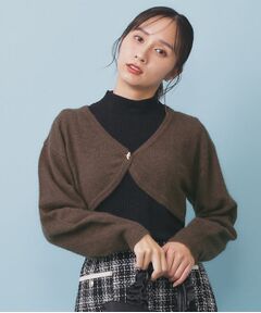 index / インデックス カーディガン・ボレロ | ハート釦ニットボレロ/アンサンブル対応【洗える】