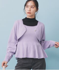 index / インデックス カーディガン・ボレロ | ハート釦ニットボレロ/アンサンブル対応【洗える】