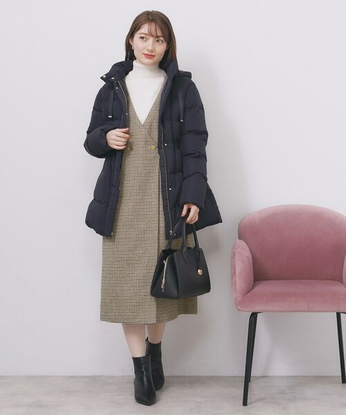 index / インデックス ミニ丈・ひざ丈ワンピース | ラップ風ツイードジャンスカ【洗濯機OK/防シワ】 | 詳細13