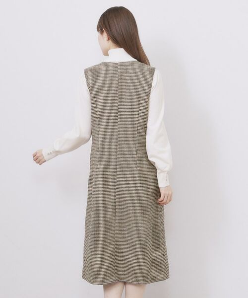 index / インデックス ミニ丈・ひざ丈ワンピース | ラップ風ツイードジャンスカ【洗濯機OK/防シワ】 | 詳細17