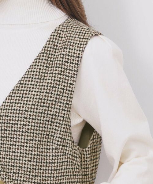 index / インデックス ミニ丈・ひざ丈ワンピース | ラップ風ツイードジャンスカ【洗濯機OK/防シワ】 | 詳細19