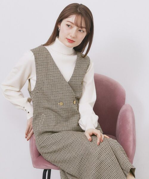 index/インデックス ラップ風ツイードジャンスカ【洗濯機OK/防シワ】 モカブラウン(242) 38(M) index/インデックス ラップ風ツイードジャンスカ【洗濯機OK/防シワ】 モカブラウン(242) 38(M)