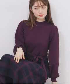 index / インデックス ミニ丈・ひざ丈ワンピース | ハイネックニットワンピース【洗濯機OK/抗ピル】