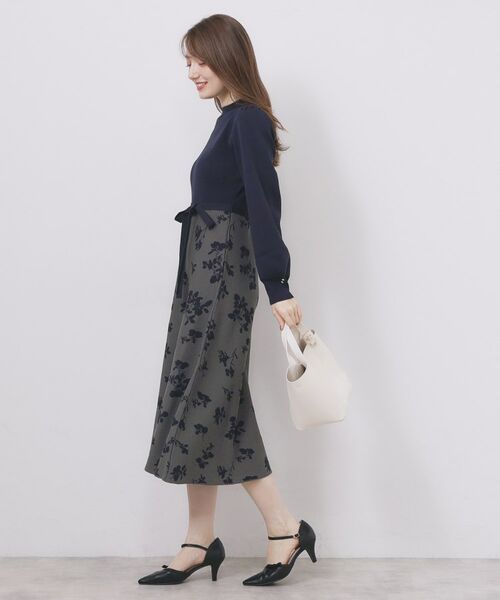 index / インデックス ミニ丈・ひざ丈ワンピース | ハイネックニットワンピース【洗濯機OK/抗ピル】 | 詳細24