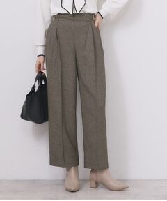 index / インデックス パンツ | カルゼツイードストレッチワイドパンツ【洗濯機OK/防シワ/イージーアイロン/抗ピル】