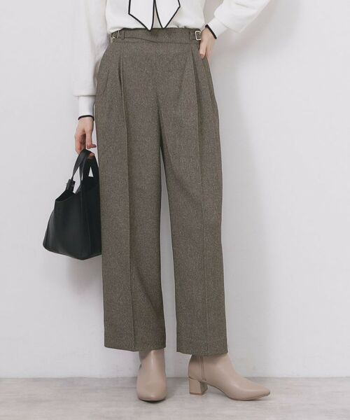 index/インデックス カルゼツイードストレッチワイドパンツ【洗濯機OK/防シワ/イージーアイロン/抗ピル】 チャコールグレー(013) 40(L) index/インデックス カルゼツイードストレッチワイドパンツ【洗濯機OK/防シワ/イージーアイロン/抗ピル】 チャコールグレー(013) 40(L)