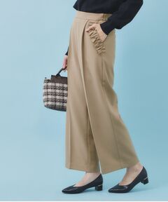 index / インデックス パンツ | フリルポケットストレートパンツ【洗濯機OK/防シワ】