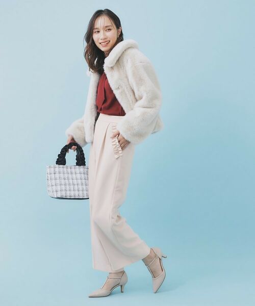 index / インデックス パンツ | フリルポケットストレートパンツ【洗濯機OK/防シワ】 | 詳細11