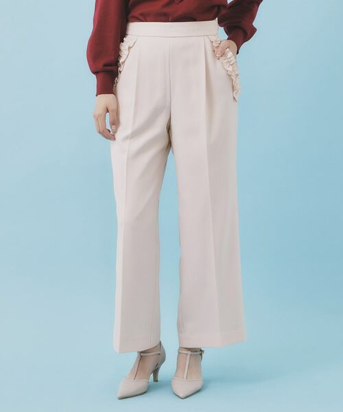 index / インデックス パンツ | フリルポケットストレートパンツ【洗濯機OK/防シワ】 | 詳細13