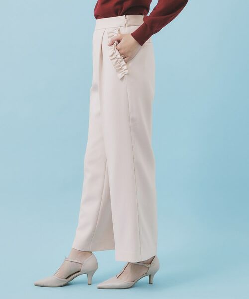 index / インデックス パンツ | フリルポケットストレートパンツ【洗濯機OK/防シワ】 | 詳細14
