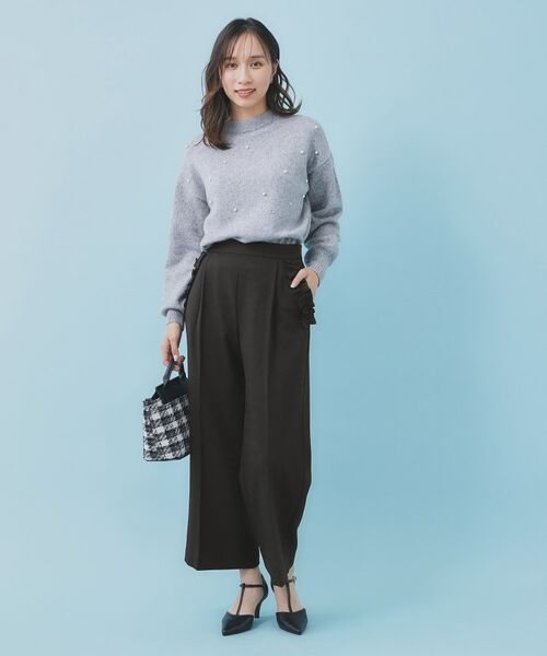 index / インデックス パンツ | フリルポケットストレートパンツ【洗濯機OK/防シワ】 | 詳細2