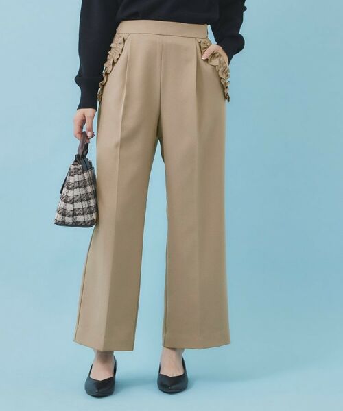 index / インデックス パンツ | フリルポケットストレートパンツ【洗濯機OK/防シワ】 | 詳細5