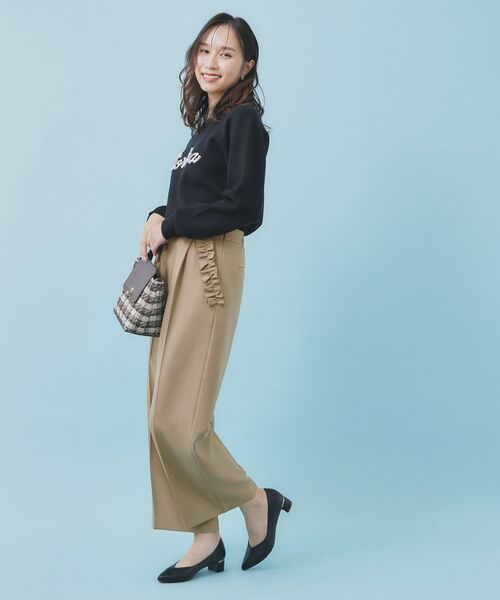 index / インデックス パンツ | フリルポケットストレートパンツ【洗濯機OK/防シワ】 | 詳細7