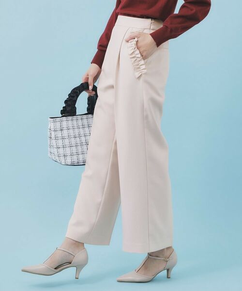 index / インデックス パンツ | フリルポケットストレートパンツ【洗濯機OK/防シワ】 | 詳細9